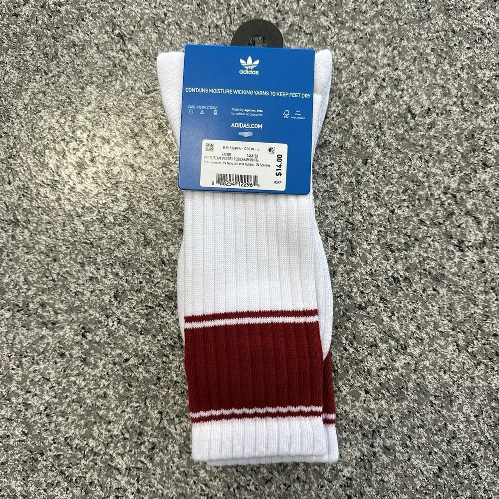 Adidas Eric Emanuel Crew Socks Mens L 6-12 Midnight Madness Basketball